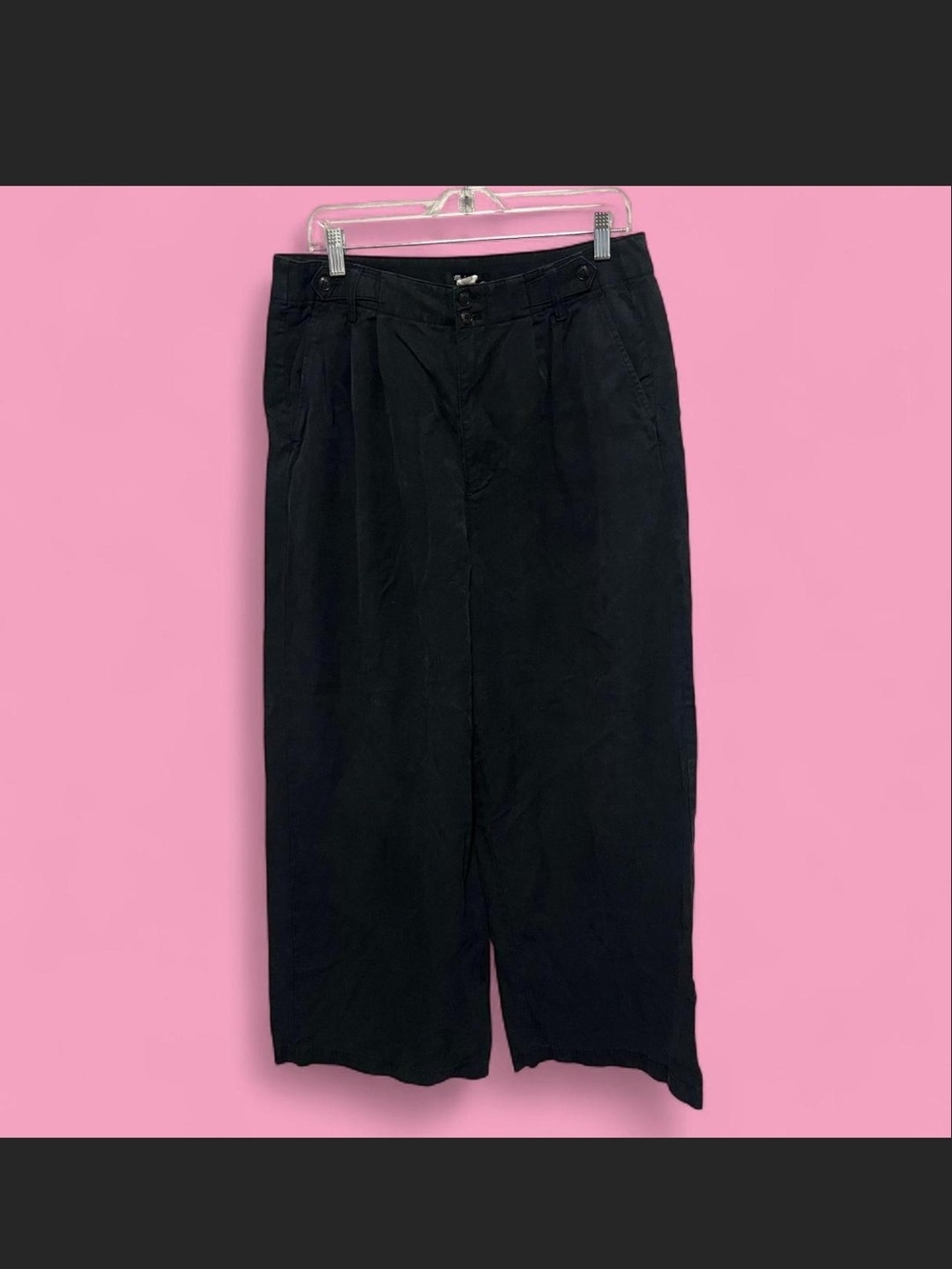 Madewell Black Wide-Leg Women's Pants